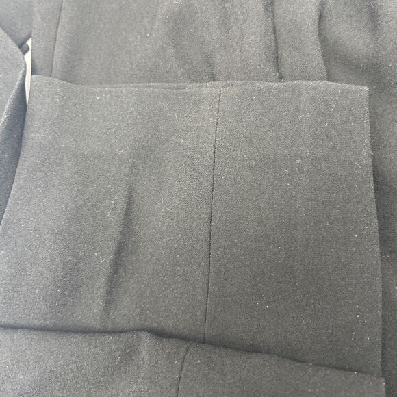 TAHARI Dress Pants Size 8 Black Straight Leg w/Side Slit Sash Belt New w/Tags - Picture 3 of 11